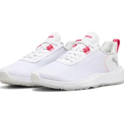 Chaussures sans crampons Puma Golf Fusion Crush Sport W White Garnet Rose