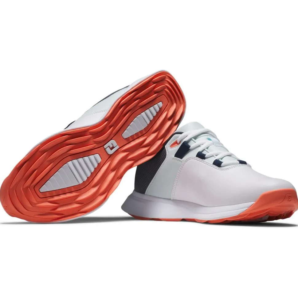 Chaussures sans crampons Footjoy Prolite Women White Blue Coral