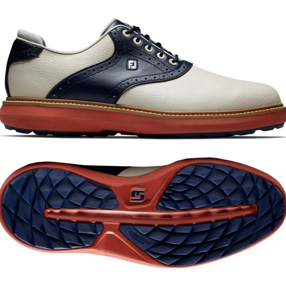 Chaussures sans crampons Footjoy Traditions Spikeless Cream Navy