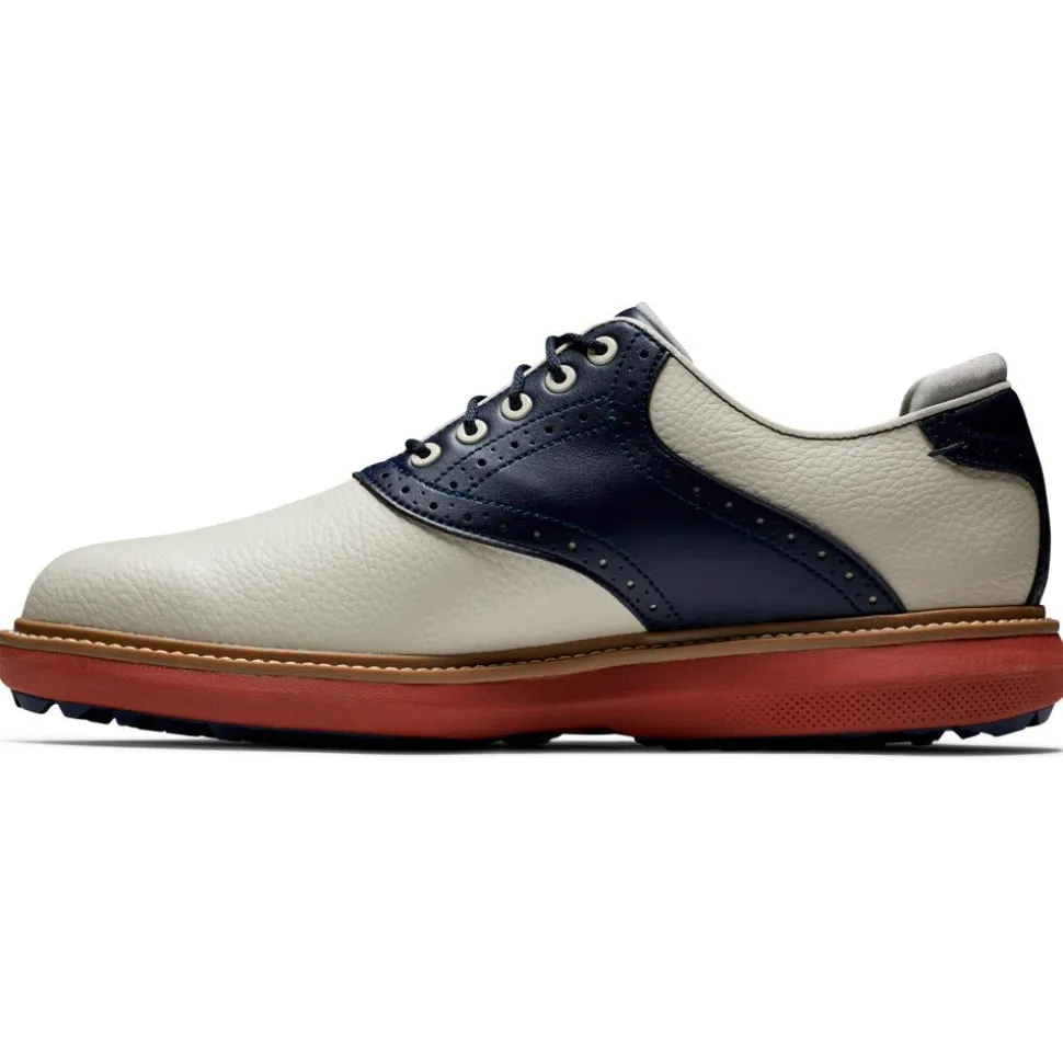 Chaussures sans crampons Footjoy Traditions Spikeless Cream Navy
