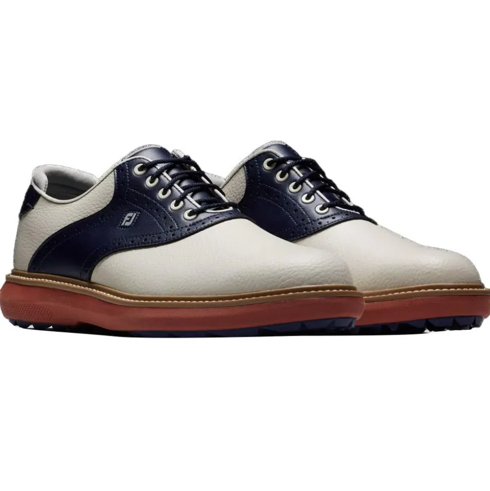 Chaussures sans crampons Footjoy Traditions Spikeless Cream Navy