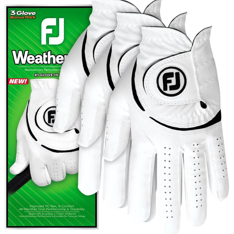 Gants synthetiques classiques (Unité) Footjoy WeatherSof Pack de 3 White