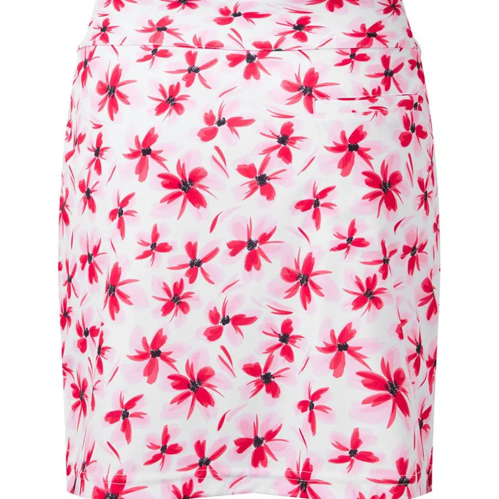 Jupe Footjoy Floral Print Knit Skort Pink Red Black