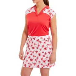 Jupe Footjoy Floral Print Knit Skort Pink Red Black
