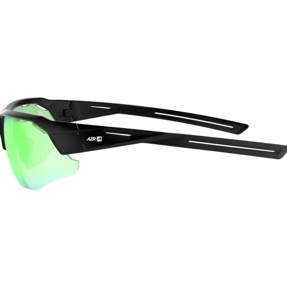 Lunettes de soleil AZR Galibier Mat Noir Irisé Vert Photochromic