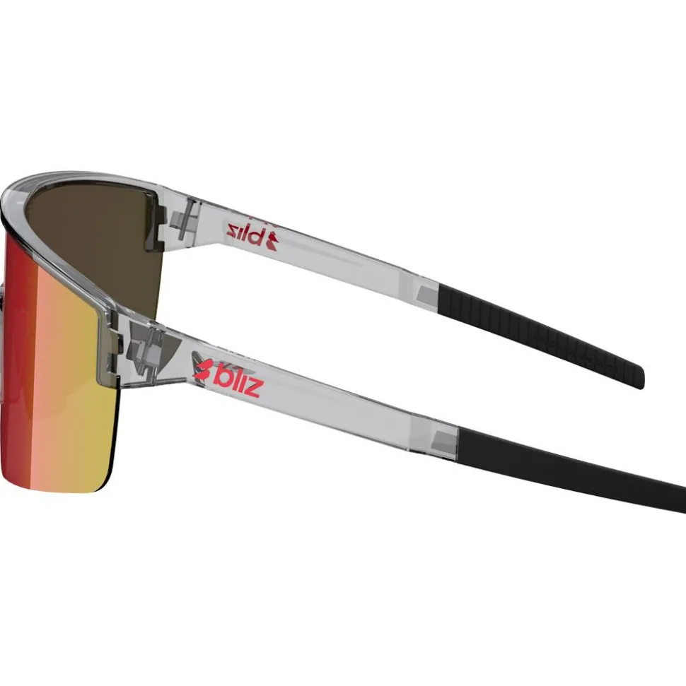 Lunettes de soleil Bliz P004 Transparent Dark Grey Brown Red Multi