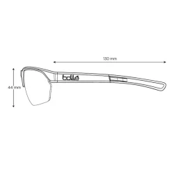 Lunettes de soleil Bollé Victus Black Matte Blue Volt+ Offshore Polarized