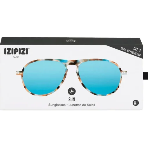 Lunettes de soleil Izipizi Sun #I Blue Tortoise Soft Blue Mirror