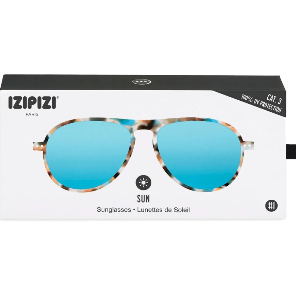 Lunettes de soleil Izipizi Sun #I Blue Tortoise Soft Blue Mirror