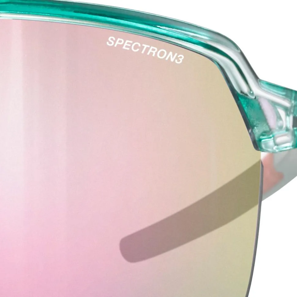 Lunettes de soleil Julbo Frequency Translucide Brillant Vert Clair Rose Spectron 3