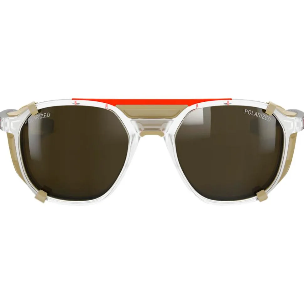 Lunettes de soleil Julbo Slack Cover Translucide Brillant Cristal Camel Spectron 3 Polarized
