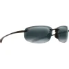 Lunettes de soleil Maui Jim Ho’okipa Reader 2,5 Noir Brilliant Gris Neutre MauiBrilliant