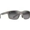 Lunettes de soleil Maui Jim Walewaha Asian Fit Metal Matte Grey Neutral Grey Mineral Superthin