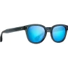 Lunettes de soleil Maui Jim Cheetah 5 Gris Translucide Bleu Hawaï MauiBrilliant