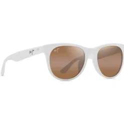 Lunettes de soleil Maui Jim Koaniani Asian Fit Shiny Solid White Hcl Bronze Mineral SuperThin