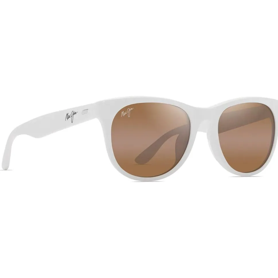 Lunettes de soleil Maui Jim Koaniani Asian Fit Shiny Solid White Hcl Bronze Mineral SuperThin