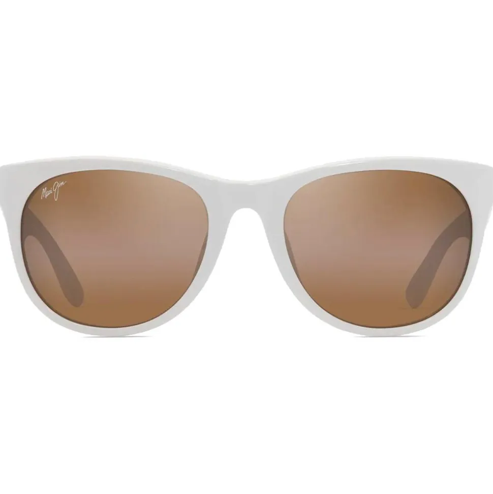 Lunettes de soleil Maui Jim Koaniani Asian Fit Shiny Solid White Hcl Bronze Mineral SuperThin