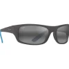 Lunettes de soleil Maui Jim Peahi Matte Grey Dark Uni Neutral Grey Minérar Superthin