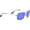Lunettes de soleil Maui Jim Wiki Wiki Argent Blue Hawaii Maui Pure