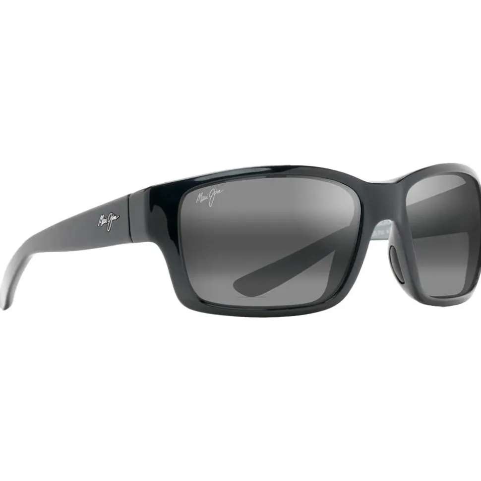 Lunettes de soleil Maui Jim Mangroves Noir Brillant Gris Neutral Grey Mineral Superthin