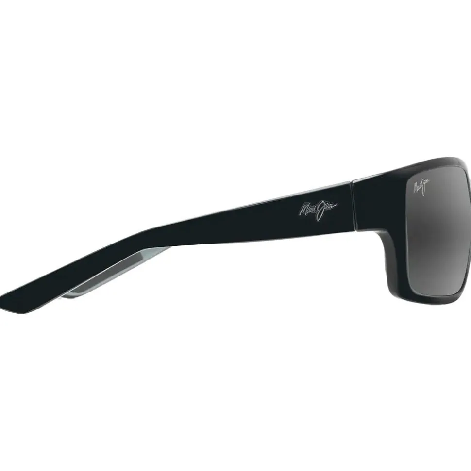 Lunettes de soleil Maui Jim Mangroves Noir Brillant Gris Neutral Grey Mineral Superthin