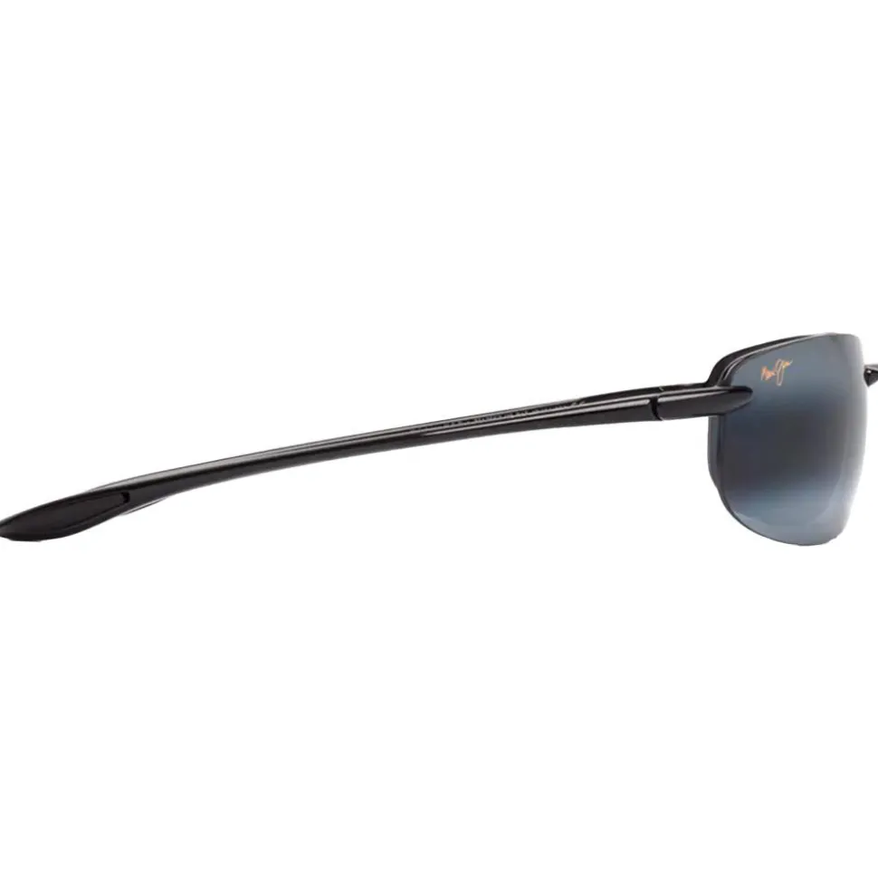 Lunettes de soleil Maui Jim Hookipa Noir Brillant Gris Neutre Polycarbonate Bidegrade
