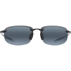 Lunettes de soleil Maui Jim Hookipa Noir Brillant Gris Neutre Polycarbonate Bidegrade