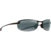 Lunettes de soleil Maui Jim Makaha Noir Brillant Gris Neutre Polycarbonate Bidegrade