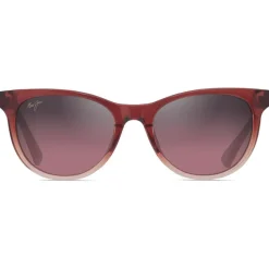 Lunettes de soleil Maui Jim Lonomea Shiny Translucide Red Light Pink Maui Rose Minéral Superthin