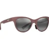 Lunettes de soleil Maui Jim Hulahe Metal Matte Dark Rose Neutral Grey Mineral Superthin