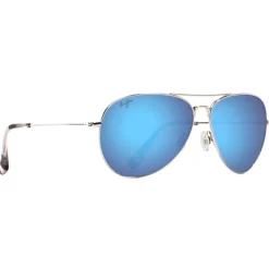 Lunettes de soleil Maui Jim Mavericks Silver Bleu Hawaï MauiPure