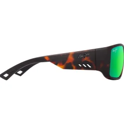 Lunettes de soleil Maui Jim Keha Asian Fit Havane Foncé Mat Maui Green Minéral SuperThin