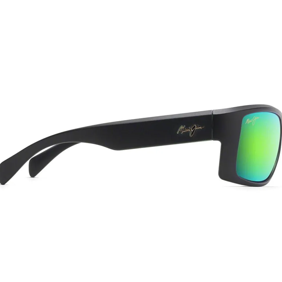 Lunettes de soleil Maui Jim Equator Noir Mat Olive MauiGreen Mineral SuperThin