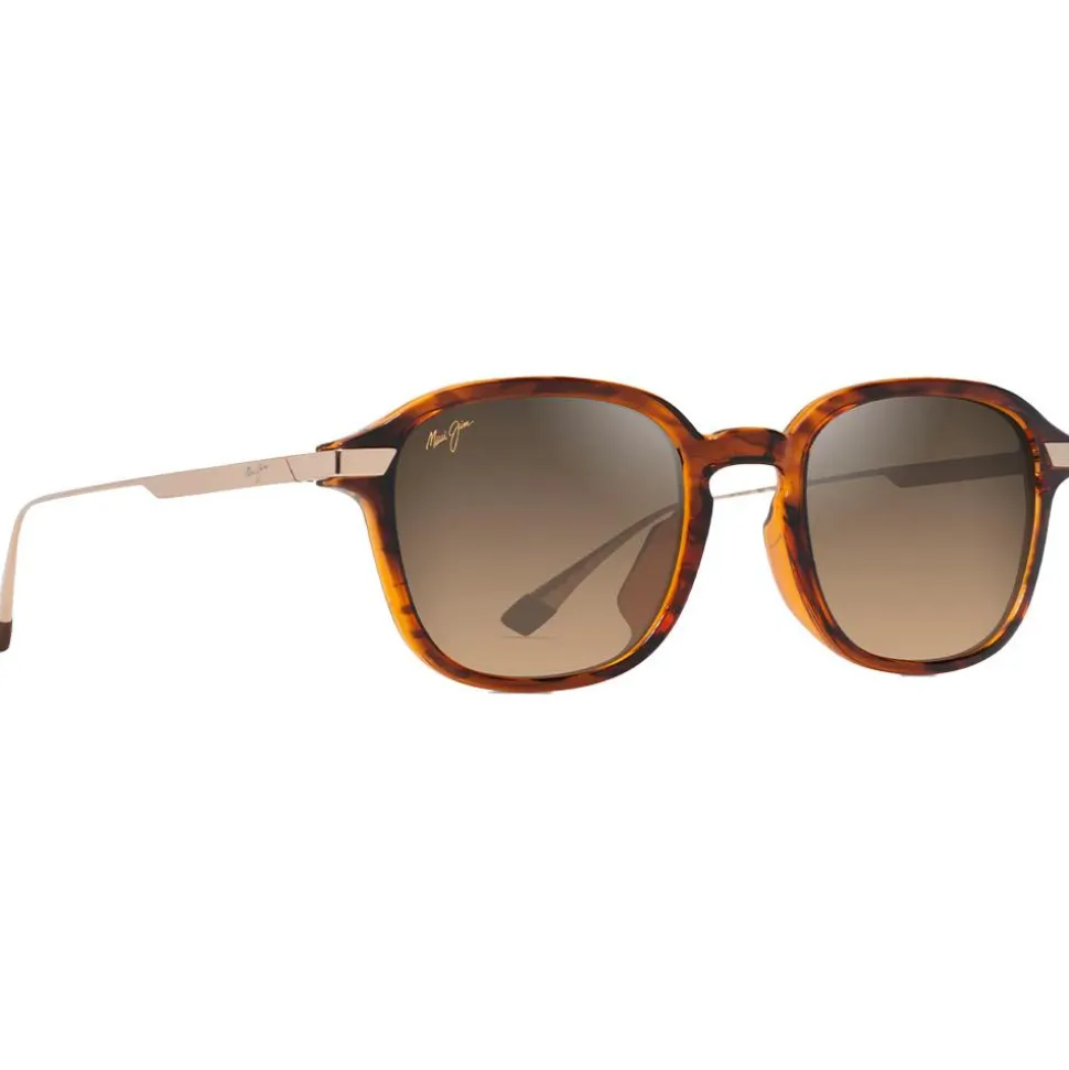 Lunettes de soleil Maui Jim Ka'ouo Asian Fit Havane Foncé Brillant Doré Hcl Bronze MauiBrilliant