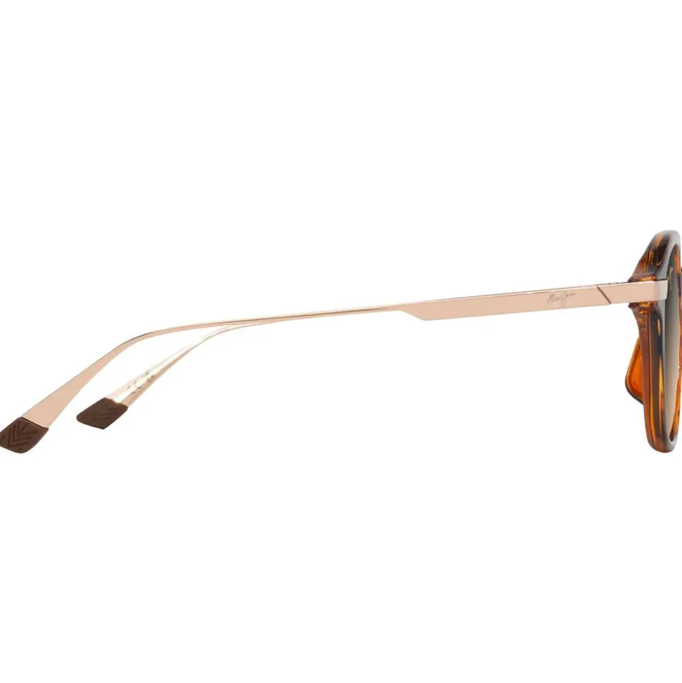 Lunettes de soleil Maui Jim Ka'ouo Asian Fit Havane Foncé Brillant Doré Hcl Bronze MauiBrilliant