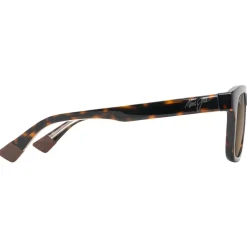 Lunettes de soleil Maui Jim Maluhia Havane Foncé Brillant Jaune Transparent Hcl Bronze Minéral Superthin