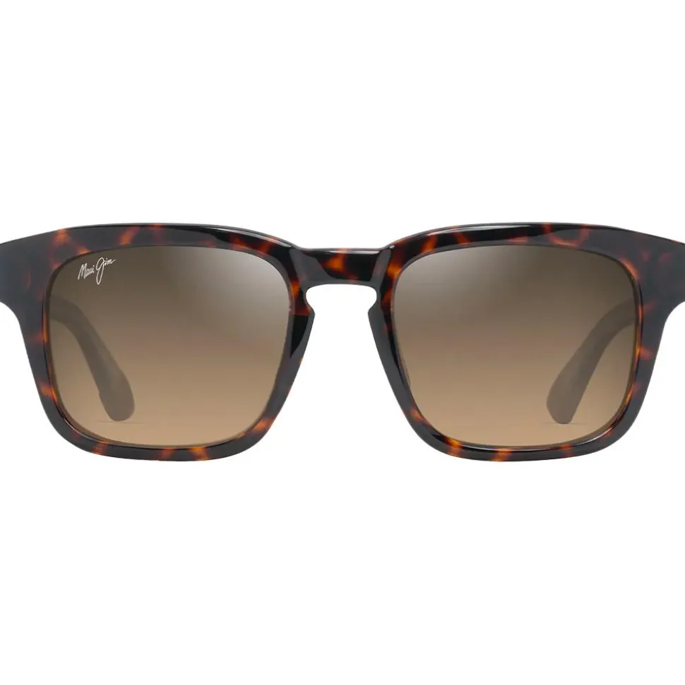 Lunettes de soleil Maui Jim Maluhia Havane Foncé Brillant Jaune Transparent Hcl Bronze Minéral Superthin