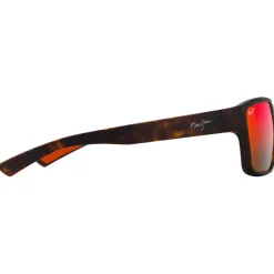Lunettes de soleil Maui Jim Uila Asian Fit Havane Foncé Mat Hawaii Lava Minéral Superthin