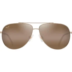Lunettes de soleil Maui Jim Hauoli Doré Clair Brillant Orange Jaune Bronze Hcl MauiPure
