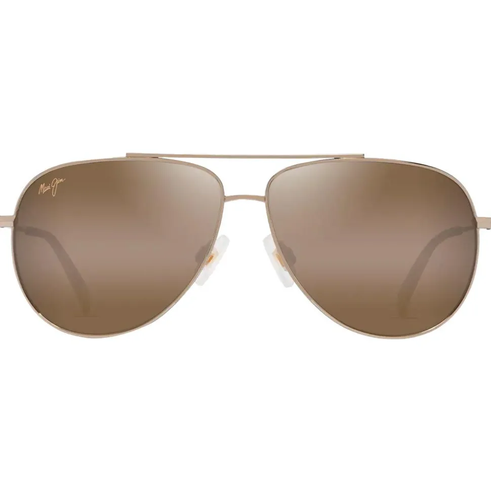 Lunettes de soleil Maui Jim Hauoli Doré Clair Brillant Orange Jaune Bronze Hcl MauiPure