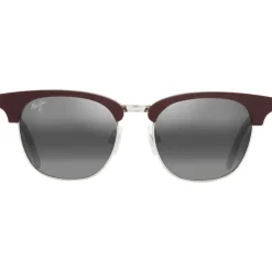 Lunettes de soleil Maui Jim Holomua Shiny Solid Brown Neutral Grey Mineral Superthin