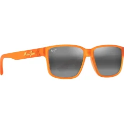 Lunettes de soleil Maui Jim Kuniahi Asian Fit Matte Transparent Orange Neutral Grey MauiPure