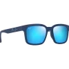 Lunettes de soleil Maui Jim Opiopio Asian Fit Bleu Foncé Mat Bleu Hawaï MauiPure