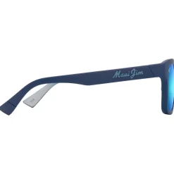 Lunettes de soleil Maui Jim Opiopio Asian Fit Bleu Foncé Mat Bleu Hawaï MauiPure