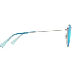 Lunettes de soleil Maui Jim Pukaua Argent Brillant Bleus Verts Bleu Hawaï MauiPure