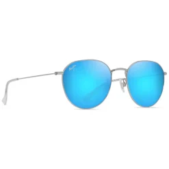 Lunettes de soleil Maui Jim Kauwela Crystal Shiny Silver Blue Hawaii MauiPure
