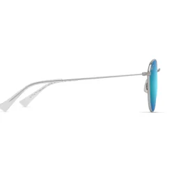 Lunettes de soleil Maui Jim Kauwela Crystal Shiny Silver Blue Hawaii MauiPure
