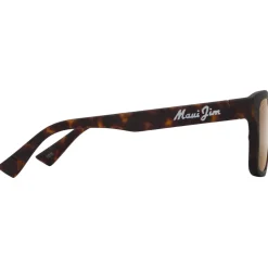 Lunettes de soleil Maui Jim Opiopio Asian Fit Havane Foncé Mat Bronze HCL MauiPure