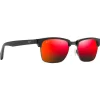 Lunettes de soleil Maui Jim Kawika Brillant Noir Hawaii Lava MauiPure