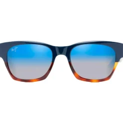 Lunettes de soleil Maui Jim Valley Isle Marine Ecaille Dual Mirror Blue to Silver Mineral Superthin